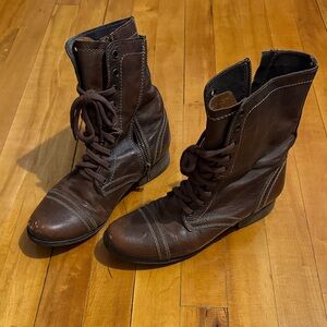 Steve Madden Brown Lace Up Boots